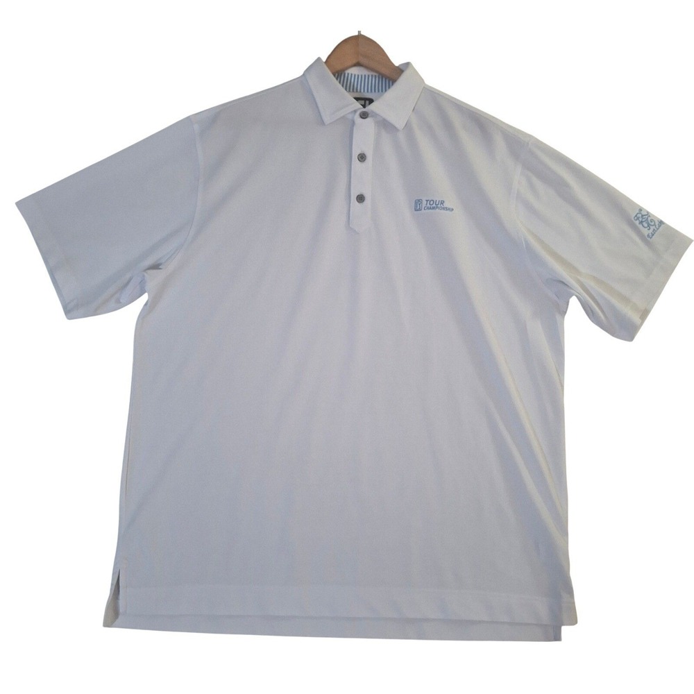 FootJoy Polo Shirt Men's XL White Tour Championship East Lake‎ Golf Short Sleeve